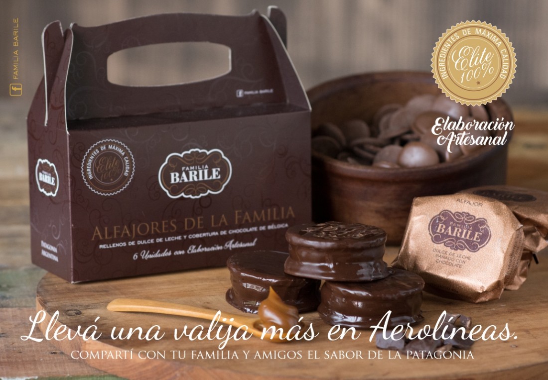 Alfajores Artesanales Patagónicos Alfajores bañados en Chocolate Belga Crocante de Familia Barile